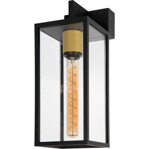 Lucide LAURENS - Wandlamp Binnen/Buiten - 1xE27 - IP54 - Zwart