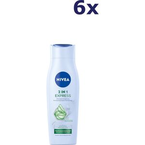 NIVEA Shampoo & Conditioner - Care Express - 2in1 - 6 X 250 ml - Voordeelverpakking
