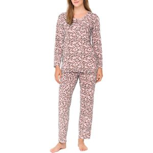 Dames Pyjamaset met Panterprint 2320 Maat- XL Roze