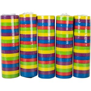 Serpentine 5 rollen pak bonte kleuren - carnaval - 4mtr.