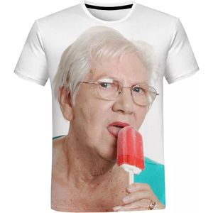 Oma likt aan ijsje Shirt - Grappig Tshirt - Gek T-shirt - Humor - Zomer - IJs