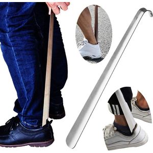 Lange Schoenlepel - 41 cm - Geschikt Voor Senioren - Zilver