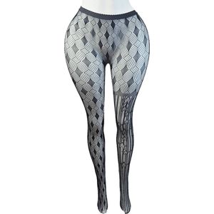 BamBella ® - Panty -Onesize - gaas maillot dunne pantys Dames - Onesize - lingerie van kant zwart halloween gothic kaarten spel