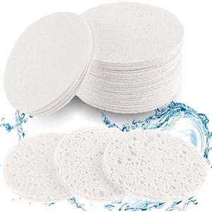 Reinigingssponsjes voor gezicht - 50 stuks - 7.5CM - Gecomprimeerde gezichtssponzen - Herbruikbaar - Cosmetische Spons - Exfoliant - Schoonheidsspecialisten - voor gezichtsreiniging