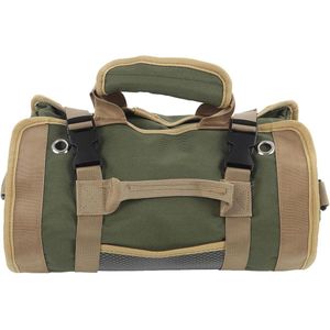 Oprolbare Gereedschapstas van Oxford Stof voor Elektricien, Loodgieter, Timmerman - Groen