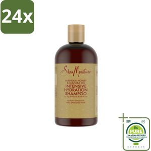 SheaMoisture – Shampoo – Manuka Honey & Mafura Oil – Intensive Hydration – 384 ml - Voordeelverpakking - 24 stuks - Hydratatie - Krullen
