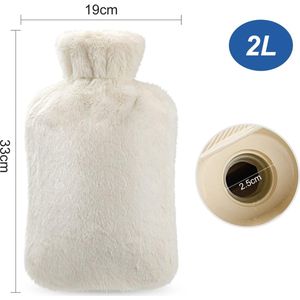 Kruik 18 liter premium natuurlijk rubber BS1970:2012 gecertificeerd veilig en duurzaam - zachte overtrek - voor het hele gezin - beige