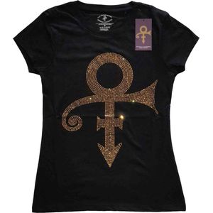 Prince - Gold Symbol Dames T-shirt - L - Zwart