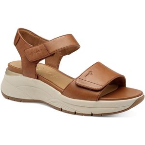 TAMARIS Comfort Multiverstelbare Sandalen - NUT - Hallux-Vriendelijk - Hoogwaardig Materiaal