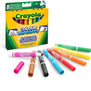 Crayola - Colour Wipe Offs - Viltstiften - 8 Afwasbare Whiteboard Stiften