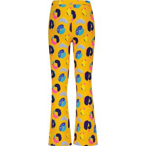 4PRESIDENT Flared pants meisje - Leopard AOP - Maat 152 - Flared broek meisjes