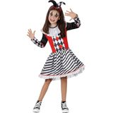 Funidelia | Harlekijn kostuum voor meisjes  Clowns, Circus, Originele en Leuke - Kostuum voor kinderen Accessoire verkleedkleding en rekwisieten voor Halloween, carnaval & feesten - Maat 135 - 152 cm - Zwart