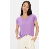 camel active - T-shirt - Paars - Elastische Viscose