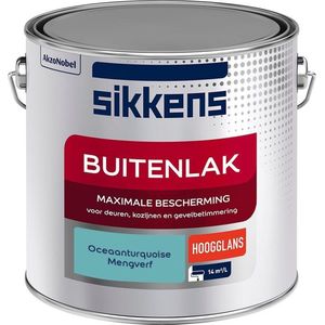 Sikkens Buitenlak - Verf - Hoogglans - Mengkleur - Oceaanturquoise - 2,5 liter