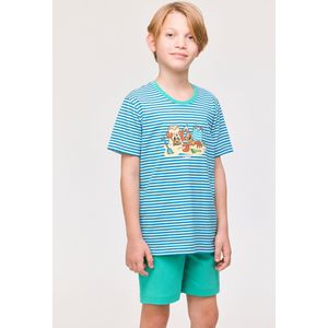 Woody pyjama jongens - kreeft - streep - 251-10-PSS-S/915 - maat 116