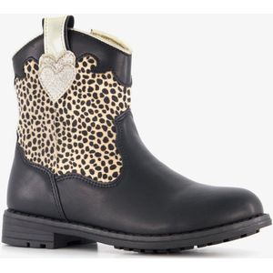 Blue Box meisjes cowboylaarsjes met luipaardprint zwart - Maat 30
