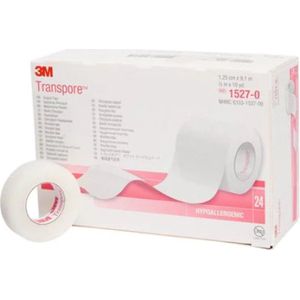 3M tape, Transpore tape 1,25cm breed (doos a 24 stuks)