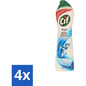 Cif - Badkamer & Keuken - Cream - Verwijdert Hardnekkig Vuil - 500ml - Voordeelverpakking - 4 stuks
