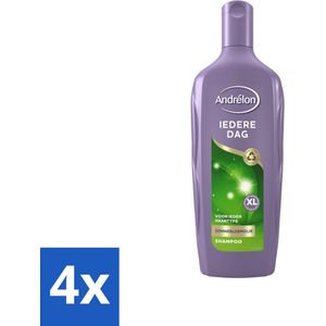 4 x Andrélon - Iedere Dag - Shampoo - 450 ml - Shampoo - Haarverzorging - Dagelijks Gebruik - Zonnebloem Extract - Glanzend Haar