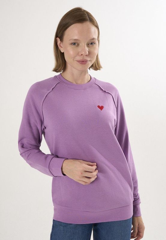 Felix Hardy Basic Sweatshirt Ronde Hals Katoen Dames Lila - L