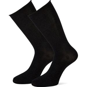 Marcmarcs 2-pack dames glitter sokken - 38 - Zwart