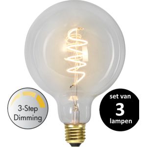 3 standen led lamp - E27 - 4W - set van 3