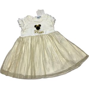 Disney Minnie Mouse jurkje velours off-white/goud maat 80 (18 maanden - 80 cm)