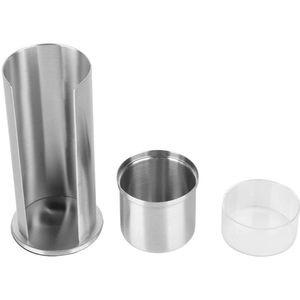 Wattenstaafjeshouder van roestvrij staal, dispenser voor wattenschijfjes, opbergdoos voor cosmetische wattenschijfjes, organizer voor make-up wattenstaafjes, badkamerpot met deksel