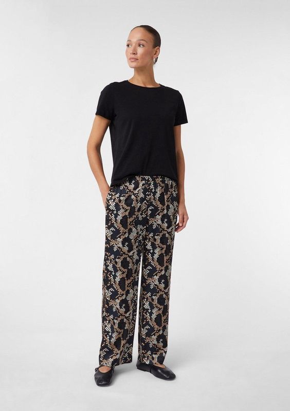 comma - Culotte - Dierenprint - Losvallend - Satijnen Broek