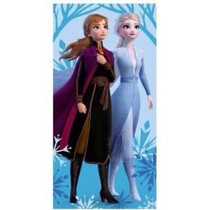 Frozen badlaken - 100% katoen - Anna en Elsa handdoek - 140 x 70 cm.