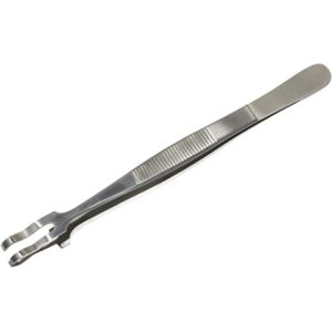 Belux Surgical Instruments / Frezen Pincet - Grijpbekje - Tweezer - Zilver - 15 cm