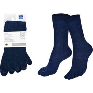 Norfolk - 56% Merino wol Teensokken - Antiblaren - Temperatuurregulatie - Wandelsokken - Sokken Heren - Maat 43-46 - Blauw - Bruges