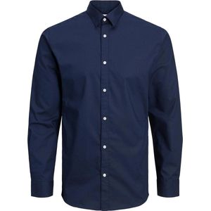 Jack & Jones - Heren Overhemden Joe Structure - Blauw - Maat S