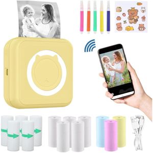 Zylo® Fotoprinter voor Smartphone - Fotoprinter - Polaroid Printer Smartphone - Geel - 2x4x5cm