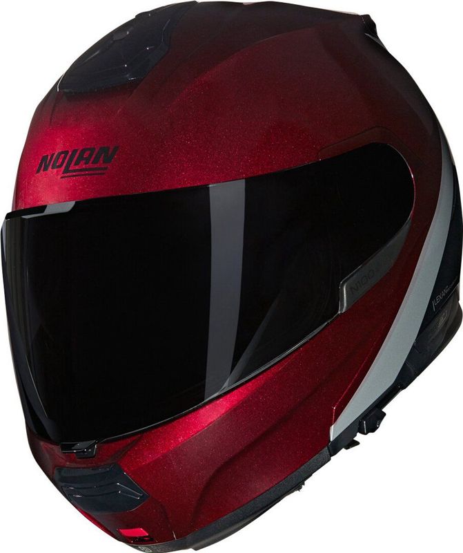 Nolan - N100-6 Verniciatura Speciale 341 - Systeemhelm - Rood Zwart Glossy