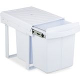 Inbouw Prullenbak - 2 Vakken - Vuilnisbak - Wit - 2x 20 l