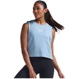 2xu Motion Crop Mouwloos T-shirt Blauw XS Vrouw