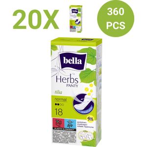 Bella Herbs Inlegkruisje Tilia Normaal (18 stuks Per Pak) pak van 20, Kruid Tilia, Ademend, deo vers, waarde pakket, Voordeelverpakking - 360 stuks