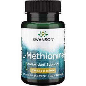 Swanson Health 100% Pure L-Methionine 500mg - Essentieel Aminozuur - 30 capsules
