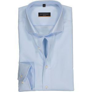 ETERNA slim fit overhemd - poplin heren overhemd - lichtblauw - Strijkvrij - Boordmaat: 44