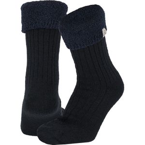 Apollo - Huissokken Dames - Ultra Soft - Blauw - One Size - Fluffy sokken - Slofsokken