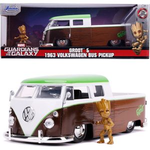 Jada Toys - Marvel Groot 1963 Bus Pickup - 1:24 - Die-cast - Vanaf 8 jaar - Speelgoedvoertuig