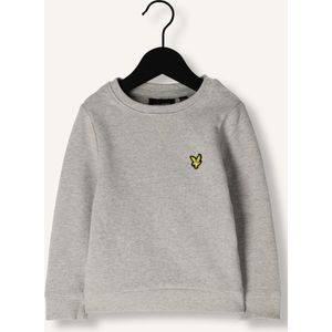 Lyle & Scott Plain Crew Neck Sweatshirt Truien & Vesten Unisex - Sweater - Hoodie - Vest- Lichtgrijs - Maat 80/86