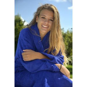 ARTG® Robezz - Badjas Sjaalkraag - 100% Badstof katoen - Koningsblauw - True Blue -Maat L/XL
