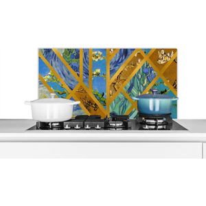 Spatscherm keuken 80x40 cm - Kookplaat achterwand Kunst - Van Gogh - Luxe - Muurbeschermer - Spatwand fornuis - Hoogwaardig aluminium