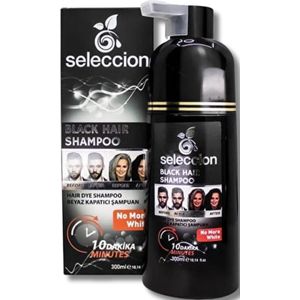 Seleccion Zwarte haarshampoo voor tegen grijs haar 300ml (Shampoo tegen grijs haar)