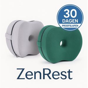 ZenRest Beenkussen – Ergonomisch Kniekussen voor Zijslapers – Traagschuim Appelvorm – Verlicht Rug, Heup & Kniepijn – Anti-Slaapklachten – Wasbare Hoes
