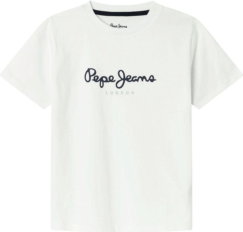Pepe Jeans Nieuw Kunst T-shirt voor jongens, wit (wit), 16, wit(wit), 16 jaar