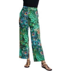 Vloeiend gebreide broek met elastische tailleband