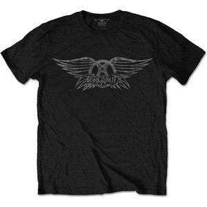 Aerosmith - Vintage Logo Heren T-shirt - S - Zwart